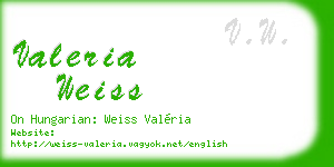 valeria weiss business card