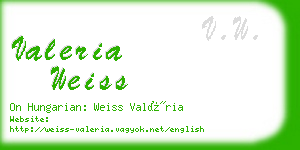 valeria weiss business card
